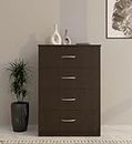 COUCH CULTURE Boho Engineered Wood Free Standing Chest of Drawers/Wooden Dresser/Storage Cabinet/Organiser Unit For Home - Wenge, Knock Down