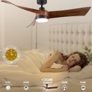  52" Ceiling Fan w/ Remote, LED Dimmable Tri-Color Temperature DC Motor