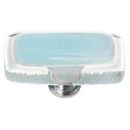 Sietto 2" Length Rectangle Knob Crystal & Glass/Metal in Green/White/Brown | 1 W in | Wayfair LK-702-PC