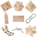 8 jeux de puzzle populaires de bois et de métal dans le pack de puzzle économies