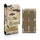 Universal Tactical MOLLE Holster Army Mobile Phone Belt Pouch EDC Security Pack Carry Accessory Kit Waist Bag Case Compatible iPhone 13 Pro X XS Max XR 7 8 6/6s Plus Samsung Galaxy S10 S9 S8 Plus