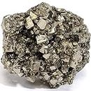 Crystal Heaven Pyrite Stone Original Cluster Samples - High Energy Natural Iron Pyrite Stone Gold Rock Reiki Crystal Used For Increased Willpower And Manifestation (Pyrite Upto 40 Gram)