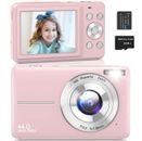 Fotocamera digitale 1080P fotocamera bambini 44 megapixel HD fotocamera digitale compatta rosa NUOVA