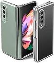 T Tersely Clear Case Cover for Samsung Galaxy Z Fold 3 5G (2021), Slim Fit, Ultra Clear, Shockproof Crystal Protection, Suits Wireless Charge