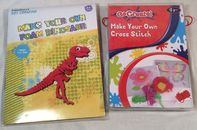 2 x kits d'artisanat pour enfants, y compris point de croix et mousse dinosaure