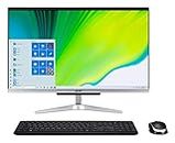 Acer Aspire C24-963-UA91 AIO Desktop, 23.8" Full HD Display, 10th Gen Intel Core i3-1005G1, 8GB DDR4, 512GB NVMe M.2 SSD, 802.11ac Wi-Fi 5, Wireless Keyboard and Mouse, Windows 10 Home