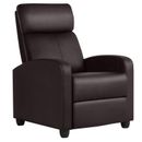Recliner Chair Faux Leather Recliner Sofa Adjustable Modern Recliner Seat Clu...