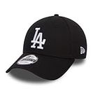 New Era Los Angeles Dodgers League Essential Black 9Forty Adjustable Cap - One-Size