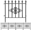 AMAGABELI GARDEN & HOME 5 Panels Decorative Garden Fences and Borders for Dogs 26in(H)×11ft(L) No Dig Metal Fence Panel Garden Edging Border Fence for Animal Barrier Fencing for Flower Bed Yard Patio