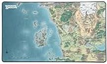 Konix Dungeons & Dragons Gaming-Mauspad XXL 80 x 46 cm - Rutschfeste Unterlage - Motiv 'Karte von Faerûn