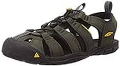 KEEN Men's Clearwater Cnx Leather Water Sandal, Magnet/Black, 9 M US
