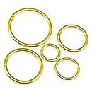 Swpeet 50pcs or jaune combiné Multi - usage métal o - ring pour Hardware Bag anneaux accessoires de bricolage à la main - 15mm, 19mm, 25mm, 32mm, 38mm