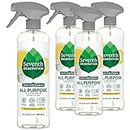 Seventh Generation All Purpose Cleaning Spray Surface Cleaner Lemon Chamomile scent Cuts Grease 23 oz, Pack of 4