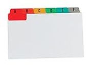 Concord TS-110574 Reinforced A-Z Guide Card with Tabs, 152mm x 102mm, White