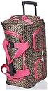 Rockland Rolling Duffel Bag, Pink Leopard, 22-Inch