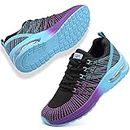 Womens Trainers Running Shoes Air Cushion Sneakers Ladies Walking Shoes Lightweight Breathable Mesh Athletic Sports Shoes Non Slip Casual Gym Tennis Shoes Jogging Shoes