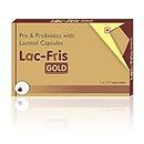 LacFris Gold Pre & Probiotics with lactitol Capsules by Friska - Pack of 10 Capsules