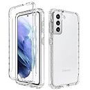 Asuwish Phone Case for Samsung Galaxy S21 Glaxay S 21 5G 6.2 inch Clear Transparent TPU Cell Cover Non Yellowing Slim Hybrid Shockproof Silicone Military Grade Protective Heavy Duty Gaxaly 21S G5 Men