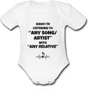 Steve @ Moakler Babygrow Baby vest grow music gift custom personalised