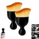 Woobrooch Brush,Car Interior Dust Sweeping Soft Brush,Car Interior Brush Car Detailing Kit Interior Cleaning Tools Accessories (2)