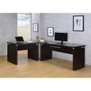 Latitude Run® Seslie L - Shaped Computer Desk in Cappuccino Wood in Brown | 31.25 H x 82.5 W x 67.4 D in | Wayfair BE354BDCD76242DB97C5A071904FAC2A