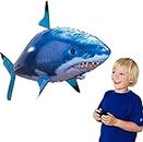 Remote Control Shark Toys Air Swimming Fish Animal Toy Remote Radio Blimp Inflatable Balloon Flying Shark (Blue)