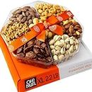 Oh! Nuts Gift Basket - Gourmet Nut Gift Box - 2.2 LB | Large 7 Variety Holiday Freshly Roasted Party Tray | Birthday, Anniversary, Corporate Tray | Premium Gift Basket Idea for Men & Women…