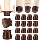 aneaseit Chair Leg Floor Protectors - 2" X 16 Pieces - Felt Bottom Silicone Pads for Hardwood Floors and Furniture Legs - Rubber Chair Caps - Large