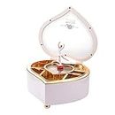 Rainbowie Heart Musical Jewelry Box, Musical Jewelry Storage Box with Dancing Girl,Arrow Design