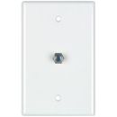 DataComm 1-Gang Coax Wall Plate in White | 0.9 H x 2.75 W x 4.5 D in | Wayfair DCM322024WH