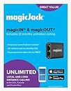 magicJack, New 2023 VOIP Phone Adapter, Portable Home and On-The-Go Digital Service. Unlimited Calls to US & Canada. NO Monthly Bill | Featuring magicIN™ & magicOUT™ Service