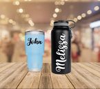 DECAL Personalized Cursive Name Vinyl Sticker | Script, For Yeti Tumbler cup