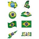 Tatouages temporaires Tatouages sportifs Tatouages autocollants Fan Tattoo National Flag Tatouages Tatouages autocollants Brazil Flag Tattoos Football Match Sticker