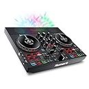 Numark Party Mix Live - Controladora DJ, mesa DJ con luces DJ, altavoces, mezclador DJ e interfaz audio, con Serato DJ Lite
