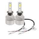 16000LM Max 200W (2Bulbs) CREE LED Car Headlight H1 Halogen Lamp Bulb Built-in Cooling Fan 6500K White