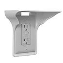 5 STAR SUPER DEALS Wall Outlet Shelf Organizer - Space-Saving Socket Stand for Kitchen & Bathroom - Sturdy, Cord Management, Holds 10lbs - Ideal for Phones, Speakers, & Echo Devices