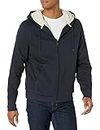 Amazon Essentials Men's Sherpa-Lined Full-Zip Hooded Fleece Sweatshirt, Navy, XX-Large