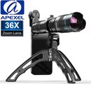 Lente para teléfono APEXEL cámara 36X zoom teleobjetivo HD teléfono inteligente para iPhone