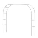 Metal Pergola Arbor, Arch 7.5 Feet Wide x 6.4 Feet High or 4.6 Feet Wide x 7.9 Feet High,Assemble Freely 2 Sizes,Lightweight Wide Garden Arbor Bridal Party Decoration White Arbor