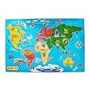 Melissa & Doug World Map Jumbo Jigsaw Floor Puzzle (33 pcs, 2 x 3 feet)