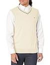 Tommy Hilfiger Men's Cotton Sweater Vest, White Heather, Medium