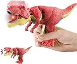 Toybot Dinosaur Toys - The T-Rex Dinosaur Toy with Biting Roaring Function, Simulation Sound Effect Will Shake Head Swing Tail (Red)