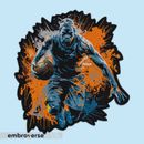 Basketball Player Large Embroidered Back Patch - Powerful Sports Fan Accessory