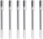 Muji - Set di penne con inchiostro gel, 0,5 mm, 6 pezzi, colore: nero
