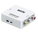 Microware HDMI to AV Converter, 1080p HDMI to RCA CVBS AV Composite Adapter HDMI 2 AV Converter Support for for PC Laptop PS4 PS3 XBOX Wii HDTV STB VHS VCR Camera Blue-Ray DVD TV BOX