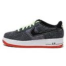 Nike Air Force 1 LV8 Big Kids' Shoes, Black/Black-ghost Green, 7 US