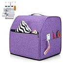 LUXJA Serger Machine Cover with Storage Pockets, Serger Cover for Most Standard Sergers, Overlock Machine Cover (Compatible with Singer and Brother Serger Machine), Purple