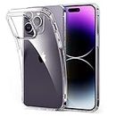 ESR for iPhone 14 Pro Max Case, Shockproof Drop Protection, Project Zero Series, TPU, Yellowing-Resistant, Slim and Thin, Transparent Back Cover, Clear