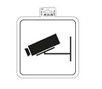 Exacompta - Ref. 67032E - 1 pannello autoadesivo VIDEO SURVEILLANCE - In PVC antiscivolo e resistente ai raggi UV - Dimensioni pannello : 20 x 20 cm - Bianco e nero