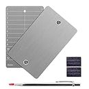 Crypto Seed Storage, Bitcoin Wallet, Cold Wallet Backup - BIP39 12 oder 24 Wörter Recovery Phrase Backup Cryptocurrency Wallet mit Gravurstift (Doppelt) (Silber)
